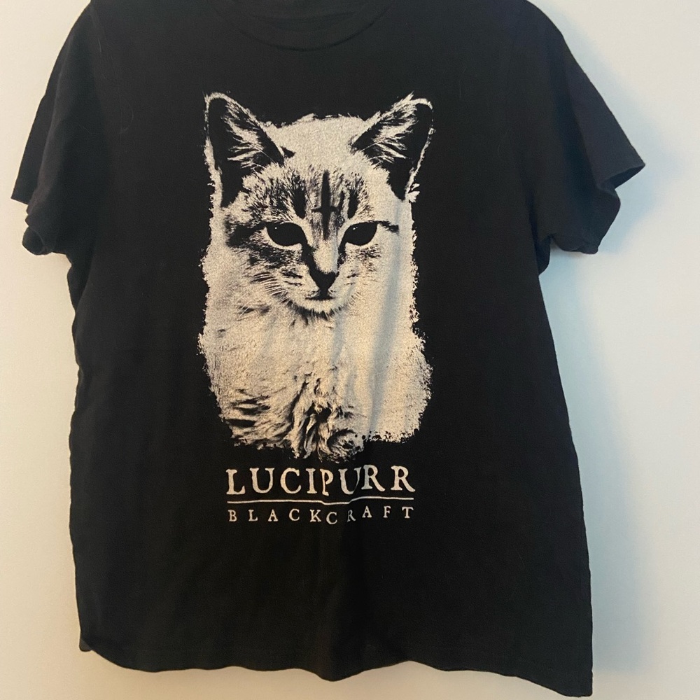Lucipurr Blackcraft Cat T-Shirt - Black
